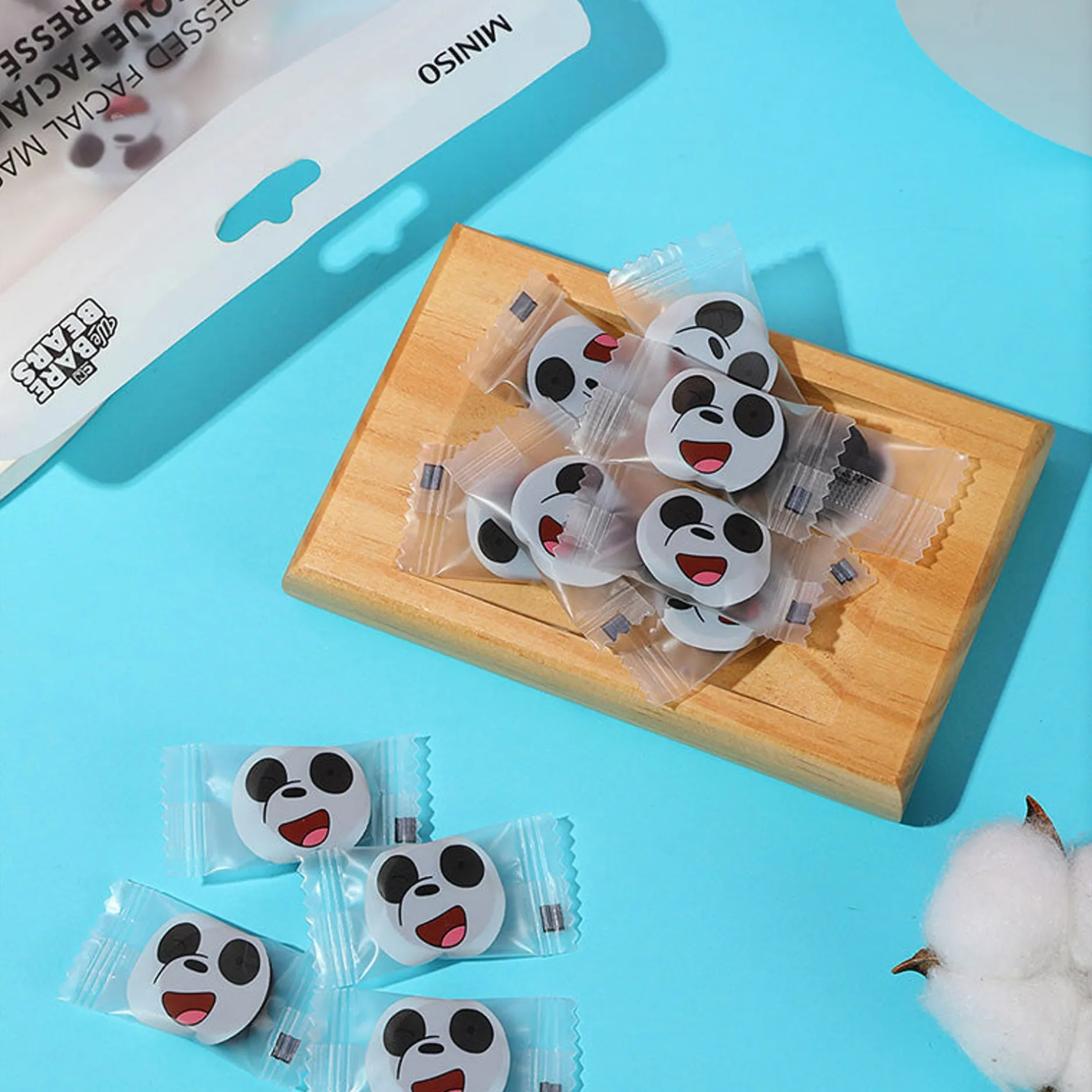 Online MINISO 40 Maschere Facciali Nere Di We Bare Bears