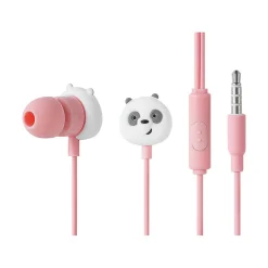 Sale MINISO Auricolari Panda Di We Bare Bears Rosa