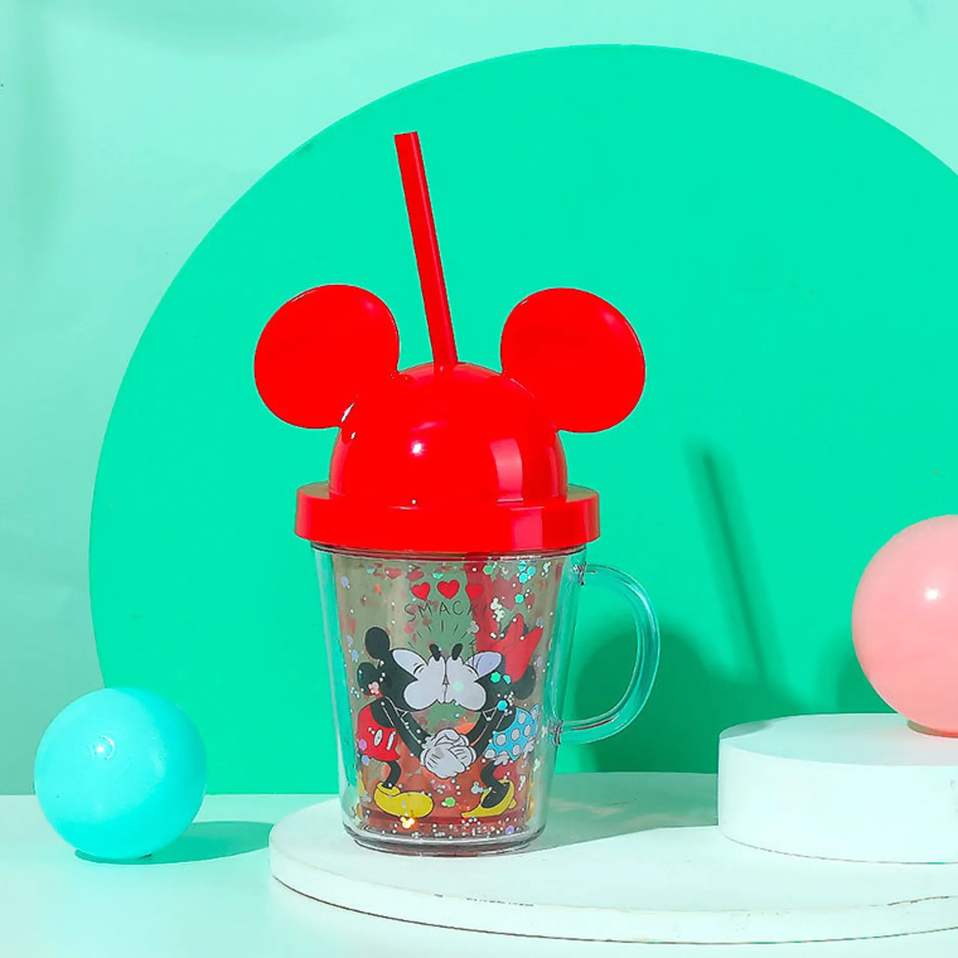 Best MINISO Borraccia Con Cannuccia Collezione Disney - (1Pz)