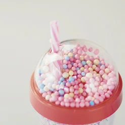 Hot MINISO Borraccia Gigi Rosa Con Cannuccia (420Ml)