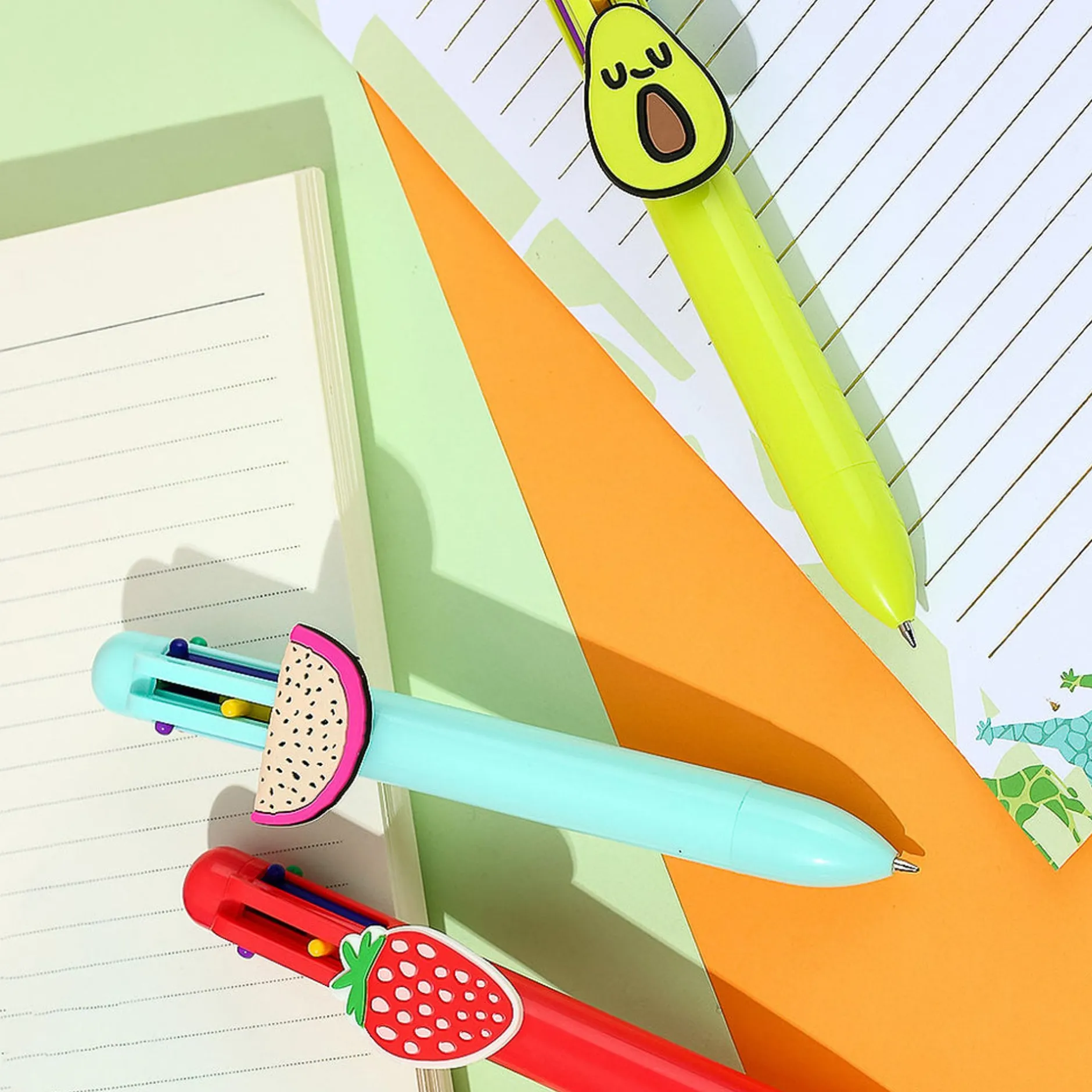 New MINISO Penna 6 Colori - Fruit Series (1Pz)