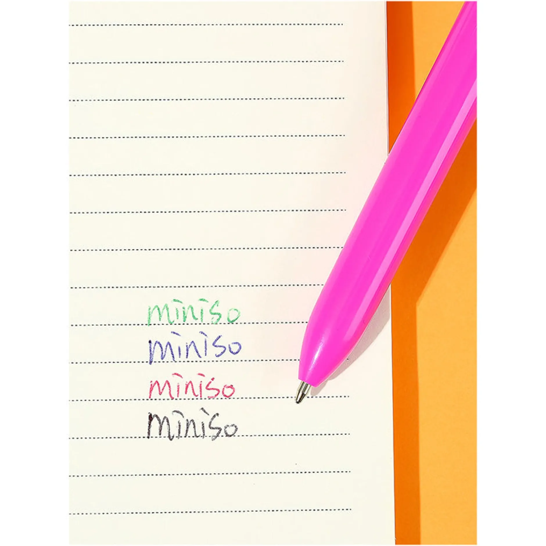 Outlet MINISO Penna Con 4 Colori Impugnatura Rosa