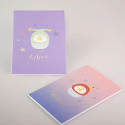 Outlet MINISO Quaderno Rilegato A Punto - Collezione Segni Zodiacali (A5) - (2Pz)