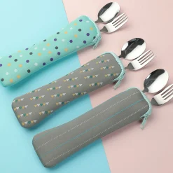 Hot MINISO Set Posate Con Custodia Morbida (1Pz)