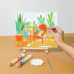 Hot MINISO Tela Con Cavalletto E Tempere